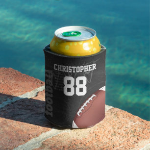 Personalized Chalkboard American Football Can Cooler