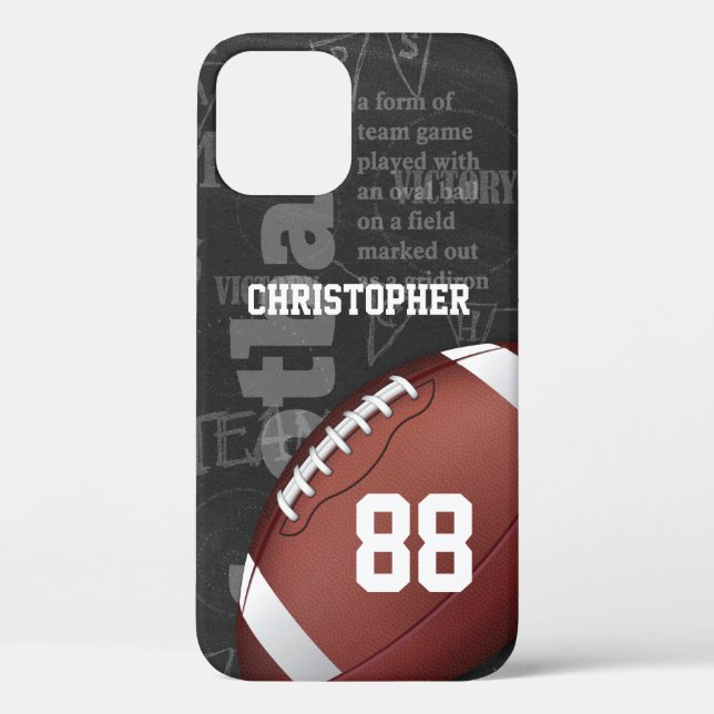 Personalized Chalkboard American Football Case-Mat Case-Mate iPhone Case (Back)