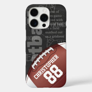 Personalized Chalkboard American Football iPhone 16 Pro Case