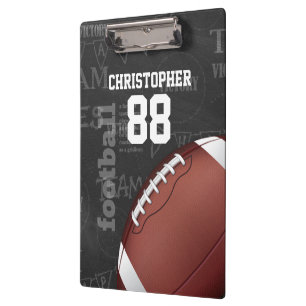Personalized Chalkboard American Football Clipboard