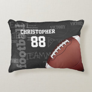 Personalized Chalkboard American Football Decorative Pillow