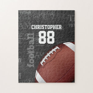 Personalized Chalkboard American Football Jigsaw Puzzle
