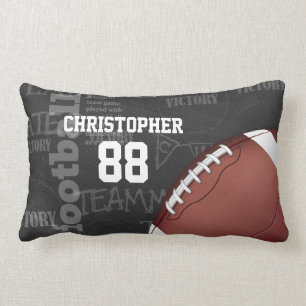 Personalized Chalkboard American Football Lumbar Pillow