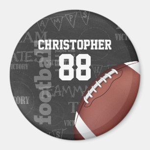 Personalized Chalkboard American Football Magnet