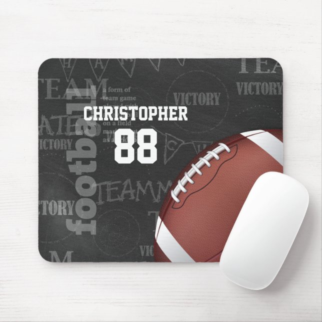 Personalized Chalkboard American Football Mouse Pad (With Mouse)