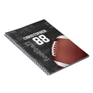 Personalized Chalkboard American Football Notebook