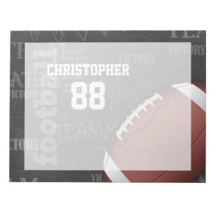 Personalized Chalkboard American Football Notepad