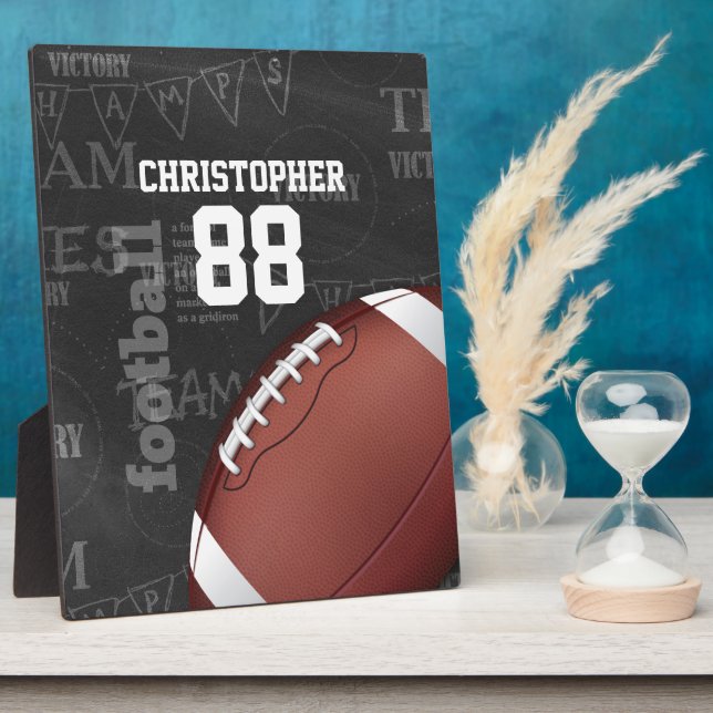 Personalized Chalkboard American Football Plaque (Side)