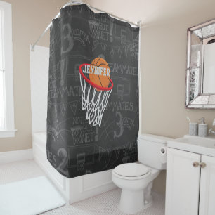 Personalized Chalkboard Basketball and Hoop