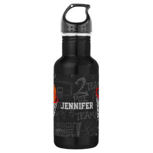 Personalized Chalkboard Basketball and Hoop 532 Ml Water Bottle