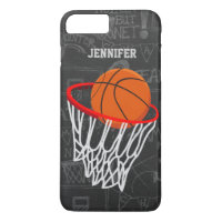 Personalized Chalkboard Basketball and Hoop