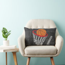 Personalized Chalkboard Basketball and Hoop