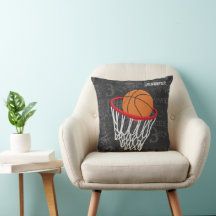 Personalized Chalkboard Basketball and Hoop