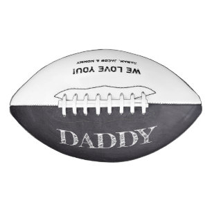 Personalized Chalkboard etched Daddy father's day Football