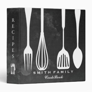 Personalized Chalkboard Family Recipe Cookbook 3 R Binder