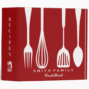 Personalized Chalkboard Family Recipe Cookbook Bin Binder