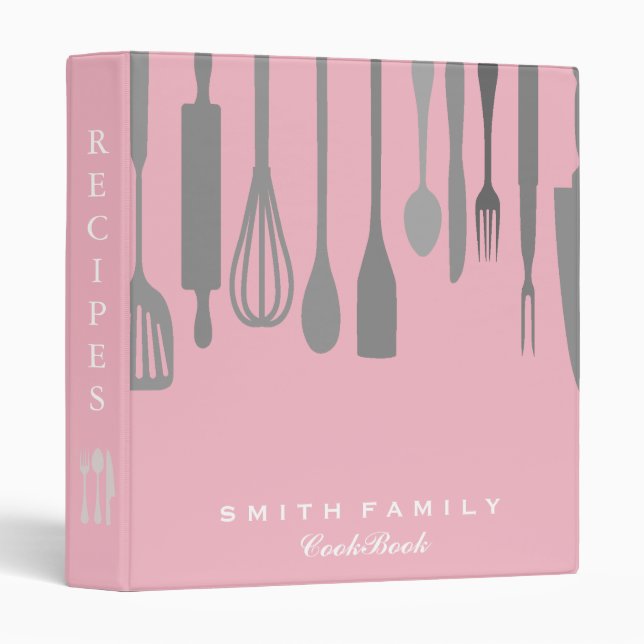 Personalized Chalkboard Family Recipe Cookbook Binder (Front/Spine)