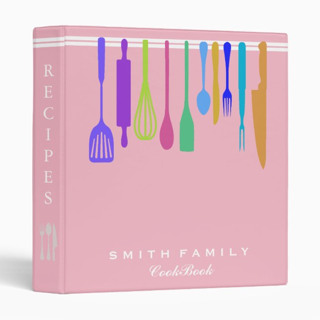 Personalized Chalkboard Family Recipe Cookbook Binder (Front/Spine)