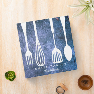 Personalized Chalkboard Family Recipe Cookbook Binder