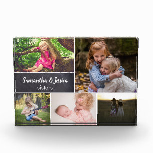 Personalized Chalkboard Sisters Photo Collage