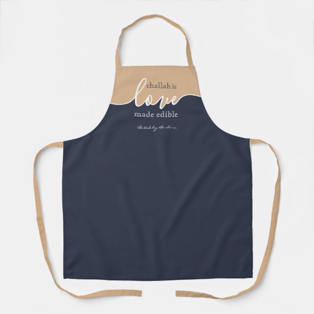 Personalized Challah is Love Made Edible Apron (Front)