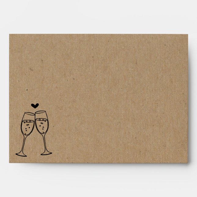 Personalized Champagne Toast Envelope (Front)