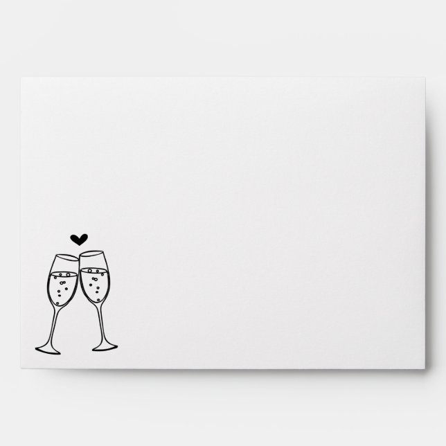 Personalized Champagne Toast Envelope (Front)