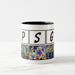 Personalized Champions 2026 Cup, PSG Football Two-Tone Coffee Mug