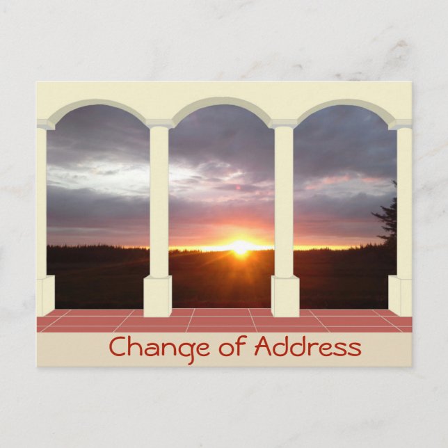 Personalized Change of Address Announcement Postcard (Front)