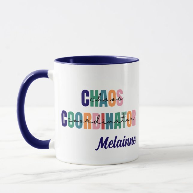 Personalized Chaos Coordinator, Coordinator Gift  Mug (Left)