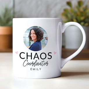 Personalized Chaos Coordinator Modern Coffee Mug
