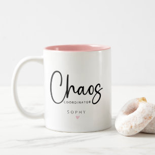 Personalized Chaos Coordinator Two-Tone Coffee Mug