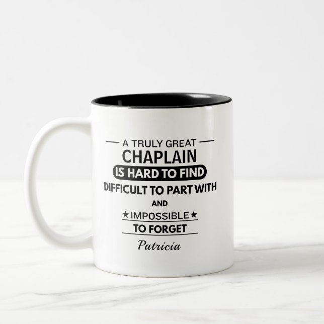 Personalized Chaplain  Two-Tone Coffee Mug (Left)