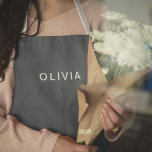Personalized Charcoal Blue Custom Apron | Elegant<br><div class="desc">Cook, bake, or grill in style with this personalized charcoal blue custom apron. Featuring a sleek and modern charcoal blue design, this apron can be customized with your name, monogram, or custom text for a unique touch. Made from durable, high-quality fabric, it provides excellent coverage and protection from spills and...</div>