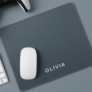 Personalized Charcoal Blue Custom  Mouse Pad
