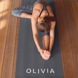 Personalized Charcoal Blue Custom Yoga Mat