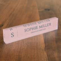 Personalized Charcoal Name Dusty Rose Gift