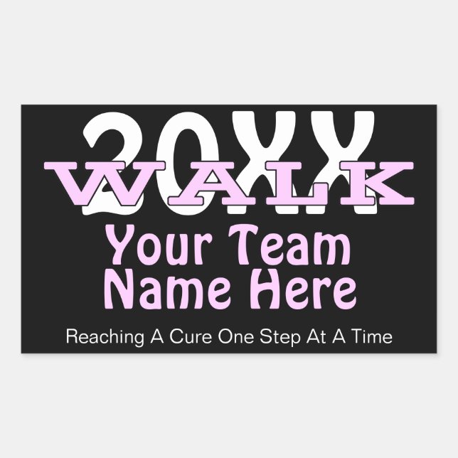 Personalized Charity Walk Sticker (Front)