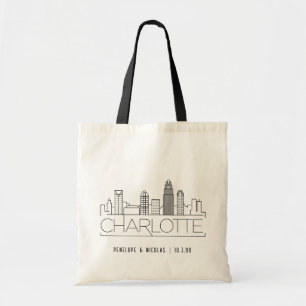 Personalized Charlotte Wedding Welcome Bag Tote