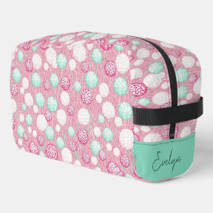Personalized Charm in Pink Dopp Kit