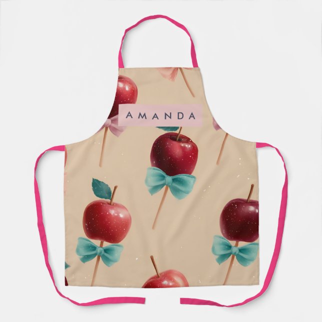 Personalized Charming Candy Apple Pattern Apron (Front)