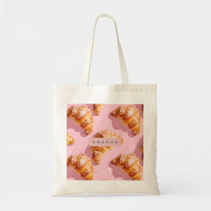 Personalized Charming Croissant Delight Tote Bag