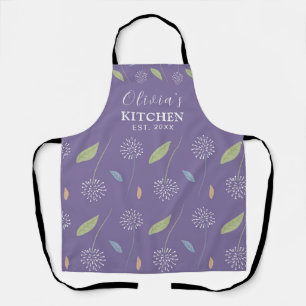 Personalized Charming Floral Wallpaper Apron