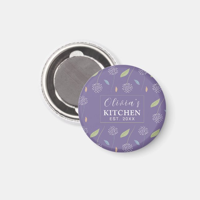 Personalized Charming Floral Wallpaper Magnet (Front/Back)