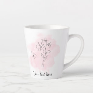 Personalized Charming Pink Latte Mug