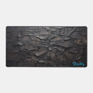 Personalized Charred Wood Image Desk Mat