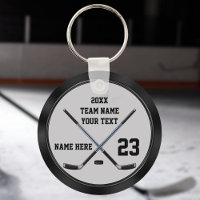 Personalized Cheap Hockey Gifts and Hockey Favors Keychain