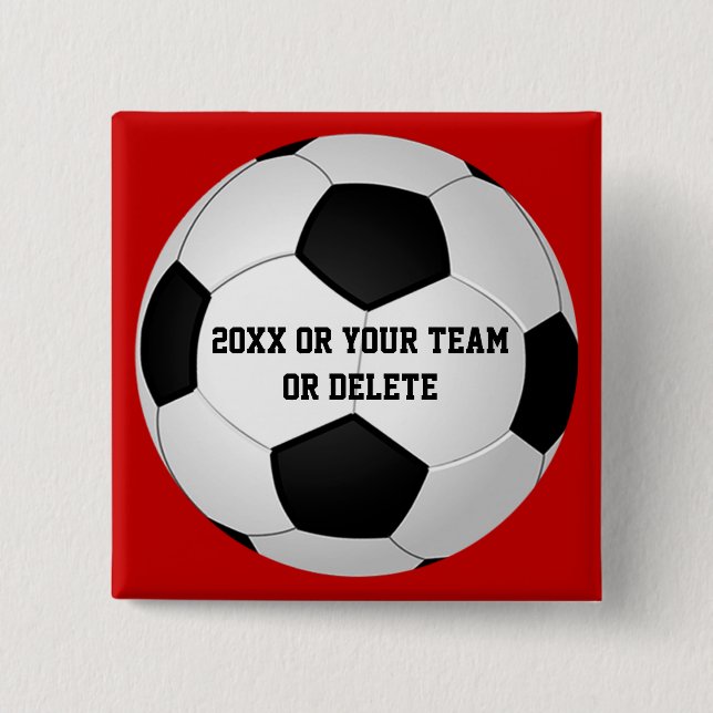 Personalized Cheap Soccer Party Favours Button (Front)
