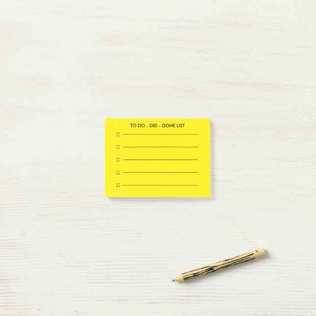 Personalized checkbox list yellow post-it notes (On Desk)