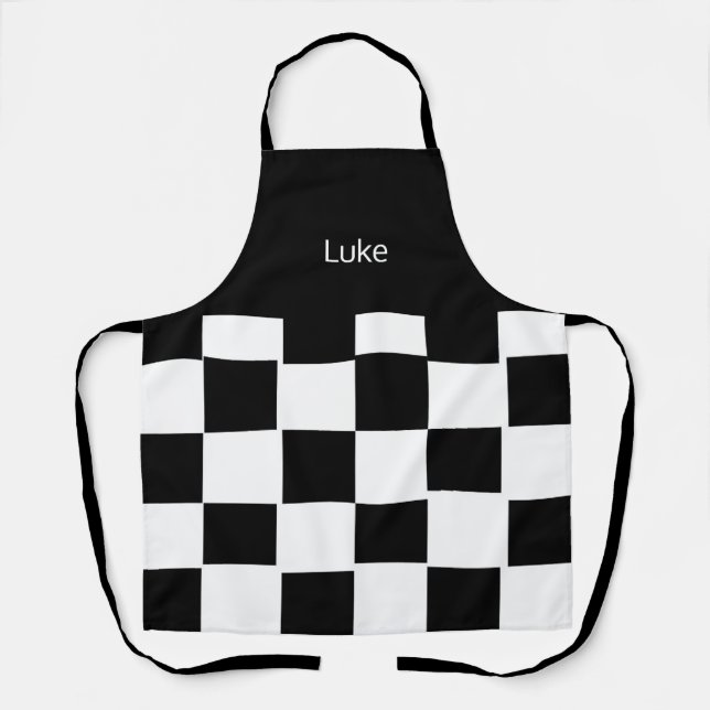 PERSONALIZED CHECKERED APRON (Front)